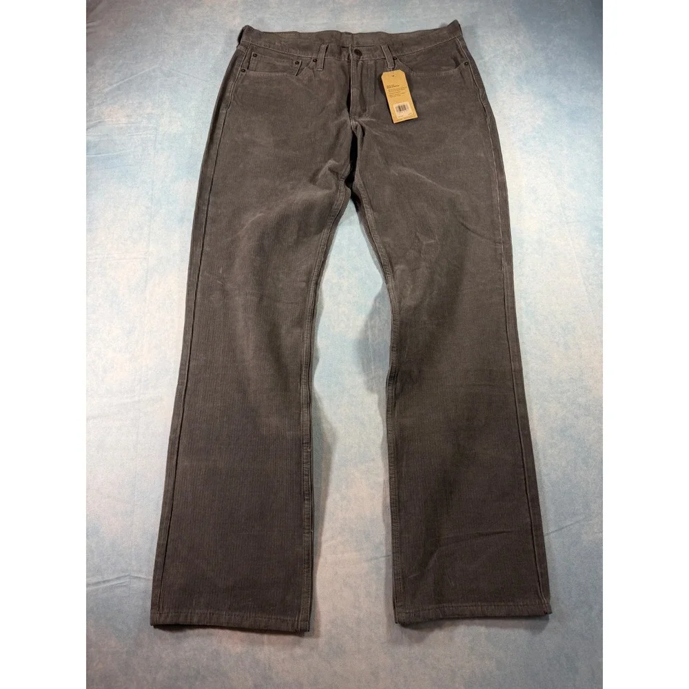 Levi's 514 Straight Corduroy Pants Mens 36x34 Grey NWT Warp Stretch MSRP $60